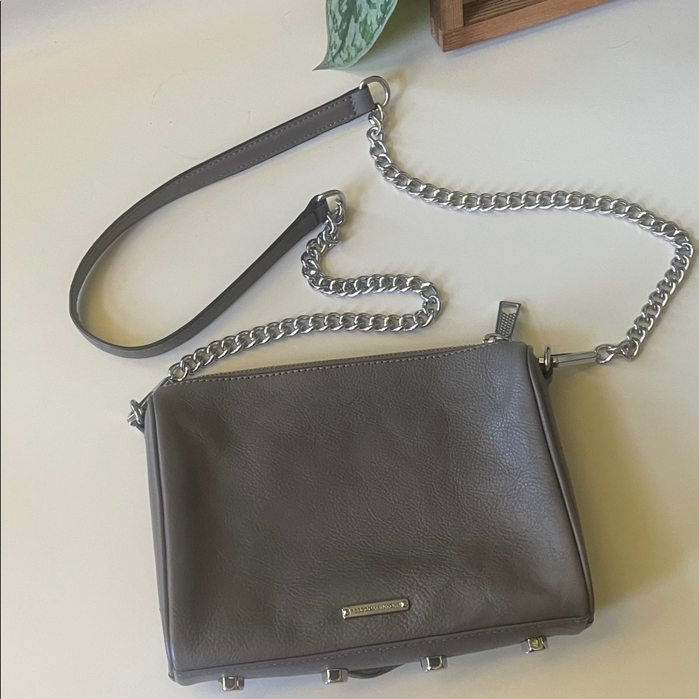 Rebecca Minkoff Gray Crossbody Bag with Chain Strap